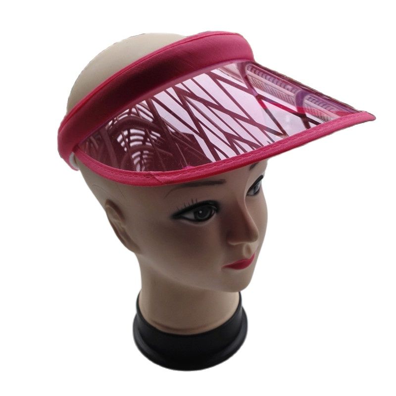 Baseball Cap Structured - ใหม่พลาสติก PVC ใสกระบังแสง S สำหรับผู้หญิงหมวกกันแดดหมวกลูกอมสีหวานที่ว่างเปล่า Baju