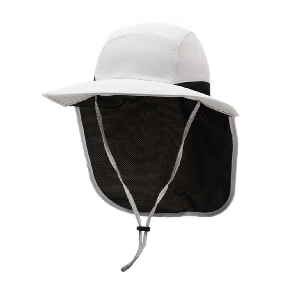 Bucket Hat Cotton - หมวกกันแดดแฟชั่นปีกกว้างสำหรับกิจกรรมกลางแจ้ง ปรับได้พร้อมผ้าคลุมคอ หมวกชาวประมง แห้งเร็ว ระบายอากาศได้ดี หมวกทรงบักเก็ตสำหรับชายหาด