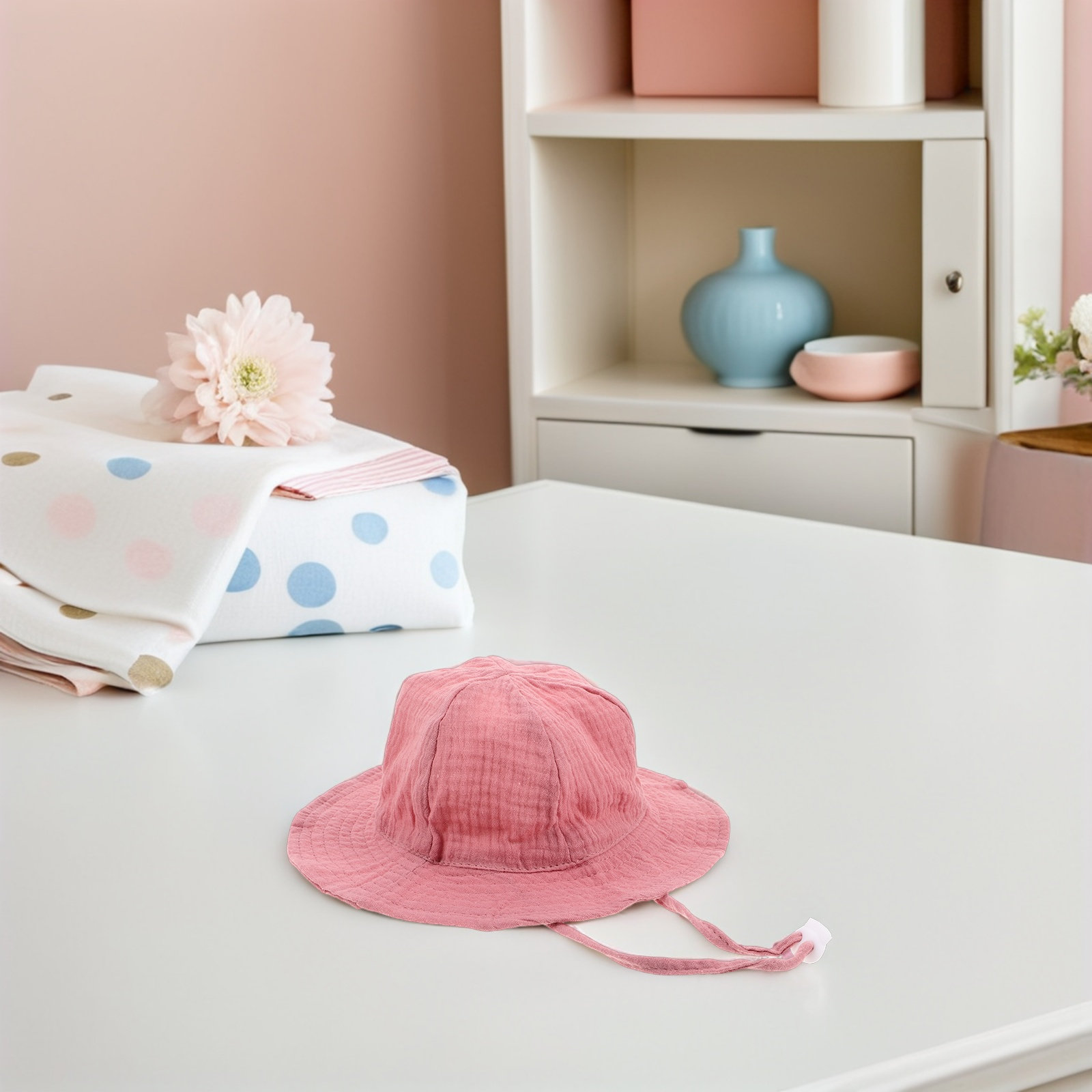 หมวกกันแดดเด็กเล็ก ผ้าฝ้าย ทรง - Bucket Hat Cotton บทวิจารณ์และราคา