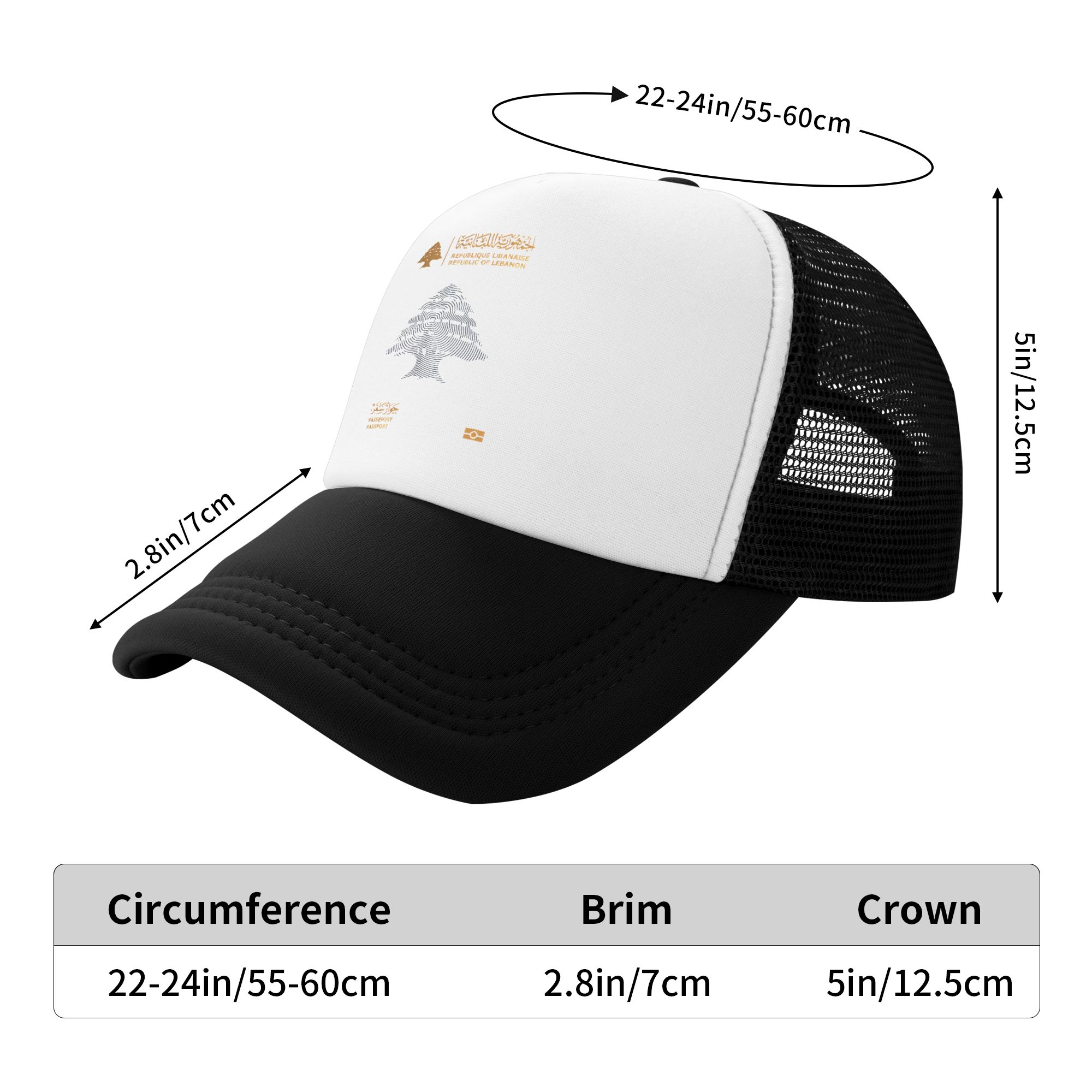 เลบานอนพาสปอร์ต หมวกกันแดด หมว - Trucker Cap Mesh บทวิจารณ์และราคา